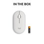 Logitech M350s Pebble Mouse 2 - Souris Bluetooth Ultra-Portable Silencieuse, Design Fin et Rond, Connexion Multi-Appareils, 2 Ans Autonomie