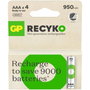 GP Recyko AAA 950mAh NiMH Pack de 4
