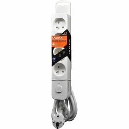 Quarx Multiprise 4 prises avec 3 ports USB et interrupteur, 1,5 m