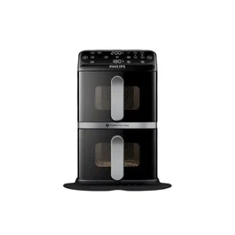 Philips Airfryer Série 4000 Vertical Duo NA461/00 - Friteuse sans huile à double panier - Capacité totale 10 L (2 x 5 L) - Ecran tactile - 2750W - Avec application HomeID