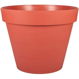 EDA Pot de fleur Toscane rond - Ø 48 cm, 43 L, intérieur/extérieur, traité anti-UV et ingélif - Terre cuite - Orange Terre Battue