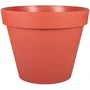 EDA Pot de fleur Toscane rond - Ø 48 cm, 43 L, intérieur/extérieur, traité anti-UV et ingélif - Terre cuite - Orange Terre Battue