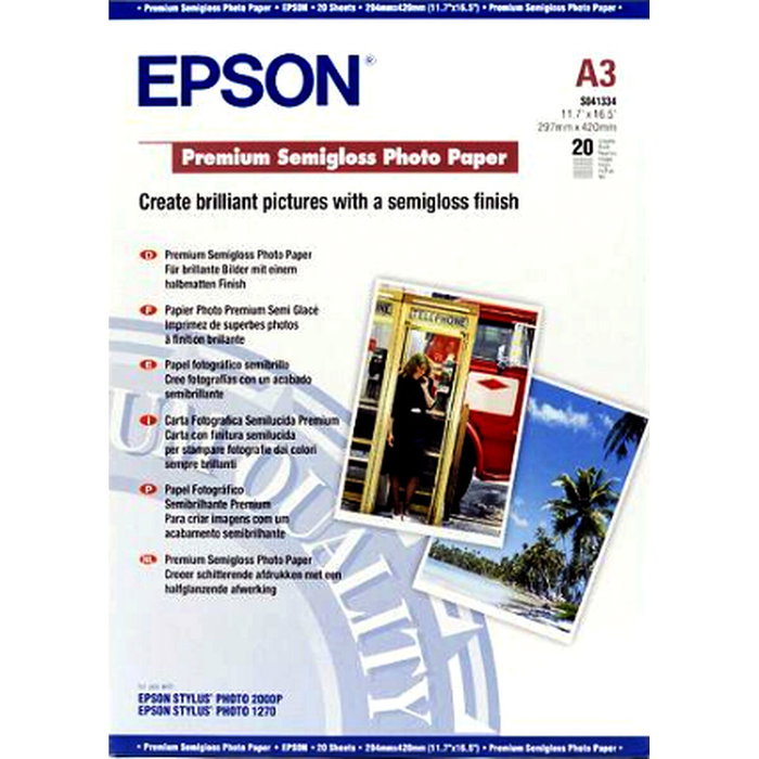Papier Photo Glacé Epson 2357145 A3 20 Volets (1 Unité) Papier Photo Glacé Epson 2357145 A3 20 Volets (1 Unité)
