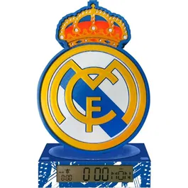 Kids Licensing Réveil Figurine 3D Lumineux Licencié Real Madrid avec Éclairage pour Enfants à Partir de 3 Ans, Fonctionne sur Piles AAA