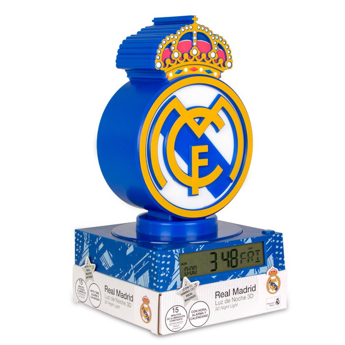 Kids Licensing Lampe LED 3D Real Madrid avec réveil Kids Licensing Lampe LED 3D Real Madrid avec réveil