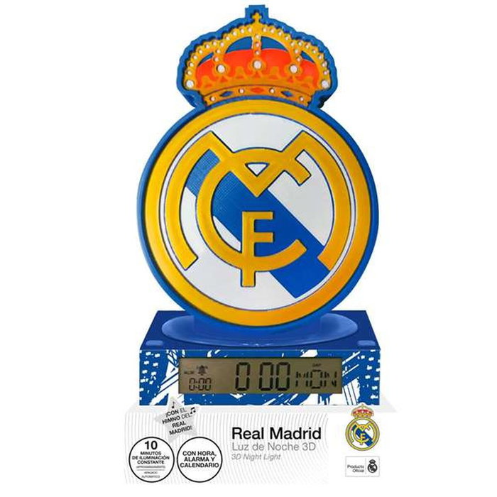KIDS LICENSING Lampe et Réveil 3D Real Madrid Blanc