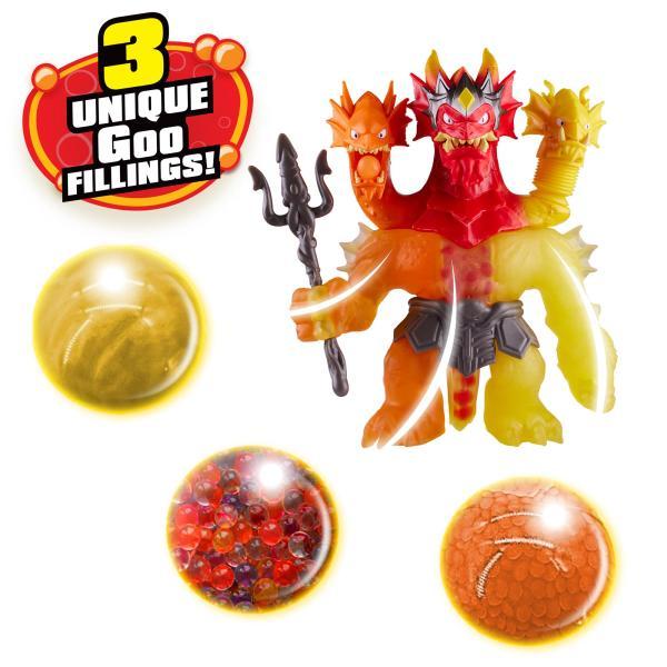 Bandai Figura Goo Jit Zu Lava Fury King Hydra 3 têtes lumineuses et sonores Bandai Figura Goo Jit Zu Lava Fury King Hydra 3 têtes lumineuses et sonores