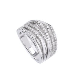 Diamonfire Anneau en Argent et Zirconia Taille 16,5