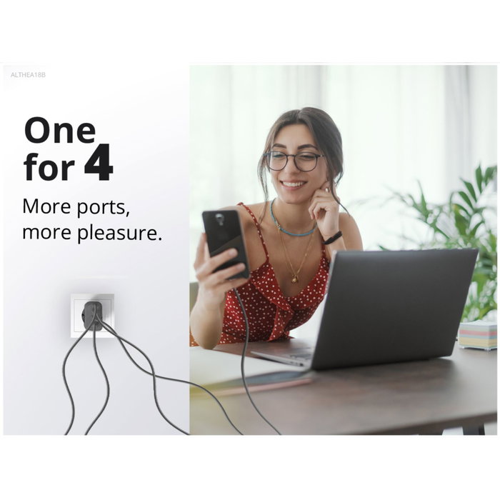 Conceptronic Althea18b Chargeur mural 100W 4 ports Conceptronic Althea18b Chargeur mural 100W 4 ports
