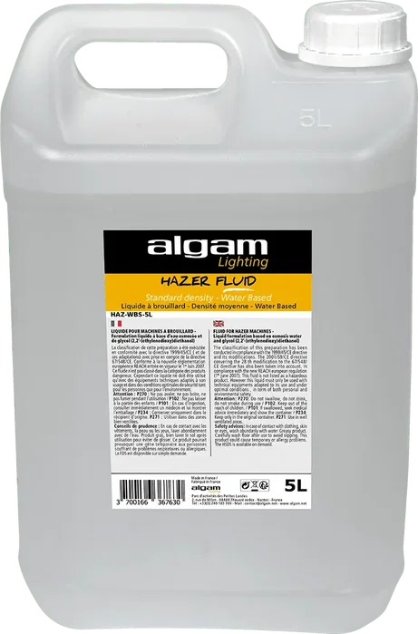 ALGAMLIGHT Liquide de brouillard à base d'eau de densité moyenne - 5L ALGAMLIGHT Liquide de brouillard à base d'eau de densité moyenne - 5L