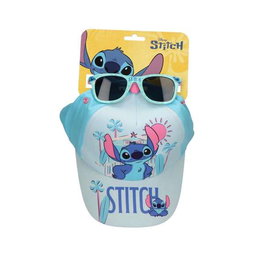 Cerdá Casquette avec Lunettes de Soleil Stitch - 53 cm - Blue - Recommandé à partir de 3 ans