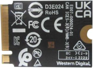 Dell SSD 512GB PCIe NVMe Gen4x4 M.2 2230 (30S3) - Non chiffré - Hauteur 2.38mm