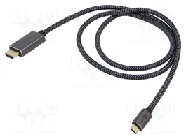 GOOBAY Câble USB-C vers HDMI 2.0, 1m, textile