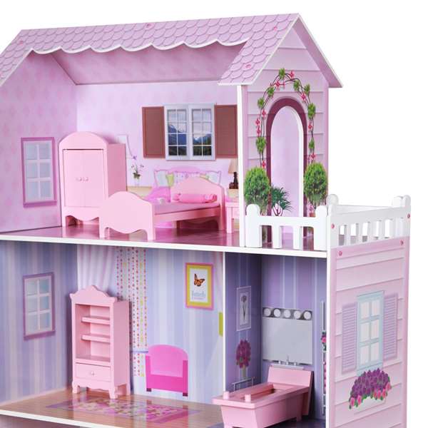 Color Baby Maison de poupée en bois 80x31x112 cm, pour enfants à partir de 3 ans, espagnol