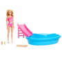 Barbie - Poupée Barbie blonde avec piscine - Référence Hrj74 Mattel