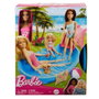 Barbie - Poupée Barbie blonde avec piscine - Référence Hrj74 Mattel