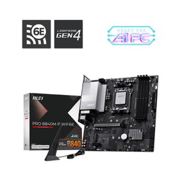 MSI PRO B840M-P Carte mère Socket AM5 Chipset AMD B840 DDR5 PCIe 4.0 M.2 HDMI Wi-Fi 6E mATX