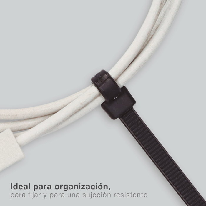 Hantums Sac de 25 colliers de serrage 100% nylon 200x4,8mm Noir Hantums Sac de 25 colliers de serrage 100% nylon 200x4,8mm Noir