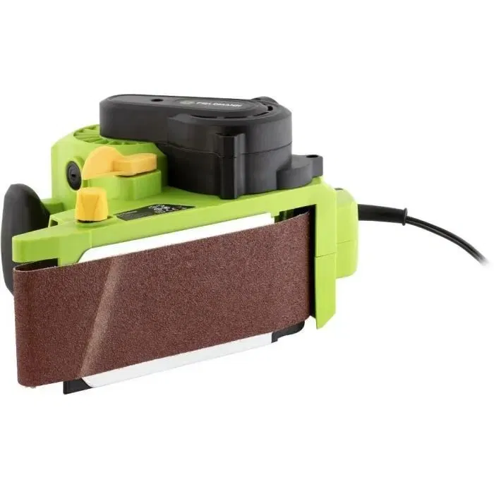 Fieldmann Ponceuse à bande FDBP 200901-E - 900W, Vitesse réglable 200-380 m/min, pour bois, béton, pierre, métal, avec sac à poussière et poignée ergonomique