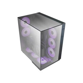 Mars Gaming MC3GFPRO Boîtier PC ATX Semitorre Noir, Triple Vitre Trempée, 4 Ventilateurs ARGB FX, USB-C 3.2
