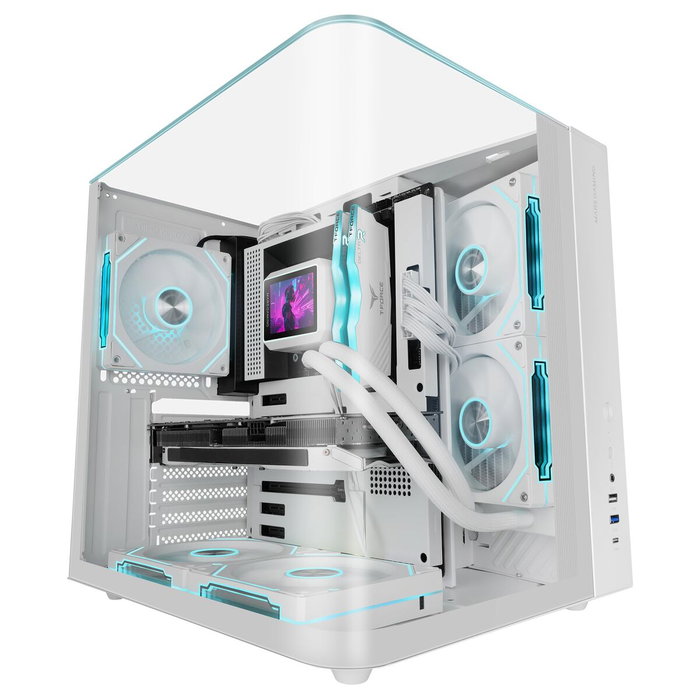 Boîtier ATX semi-tour Mars Gaming MCINFINIOLITEW Blanc
