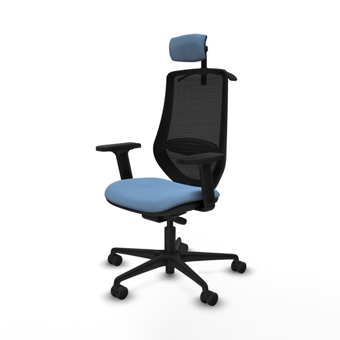 Piqueras y Crespo Chaise de Bureau Mardos Bleu ciel et Noir Piqueras y Crespo Chaise de Bureau Mardos Bleu ciel et Noir