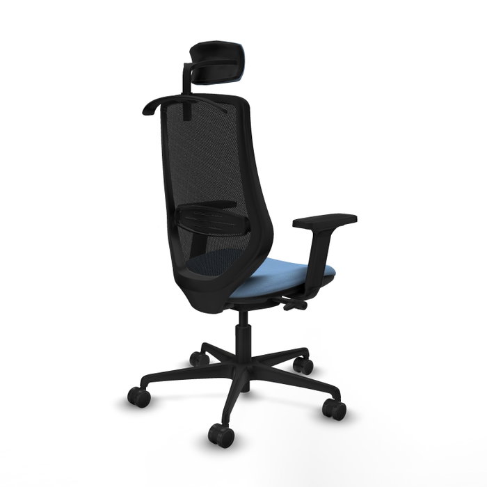 Piqueras y Crespo Chaise de Bureau Mardos Bleu ciel et Noir Piqueras y Crespo Chaise de Bureau Mardos Bleu ciel et Noir