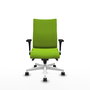 Piqueras Y Crespo Chaise de bureau Albacete confidente, Similpiel Pistacho, Mécanisme Sincro, Base Blanche