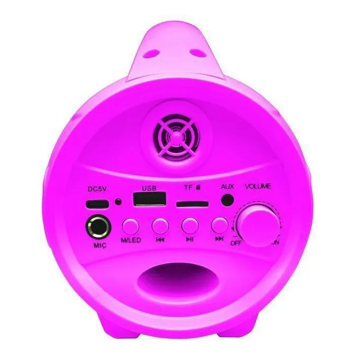 Lexibook Enceinte Bluetooth Lumineuse Barbie avec Micro pour Karaoké - Sans Fil, Bluetooth 5.0, Effets Lumineux Multicolores, Ports USB/AUX/Micro SD, Batterie 1200 mAh Lexibook Enceinte Bluetooth Lumineuse Barbie avec Micro pour Karaoké - Sans Fil, Bluetooth 5.0, Effets Lumineux Multicolores, Ports USB/AUX/Micro SD, Batterie 1200 mAh