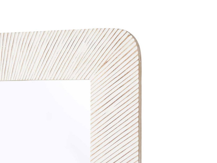 Giftdecor Miroir 60 x 90 cm Lignes Naturelles Blanc avec Cadre en Bois Marron Giftdecor Miroir 60 x 90 cm Lignes Naturelles Blanc avec Cadre en Bois Marron