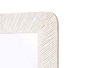 Giftdecor Miroir 60 x 90 cm Lignes Naturelles Blanc avec Cadre en Bois Marron