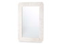 Giftdecor Miroir 60 x 90 cm Lignes Naturelles Blanc avec Cadre en Bois Marron