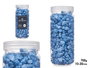 Giftdecor Bocal de pierres naturelles 10-20 mm métallisées bleues 700 g (Set de 12)