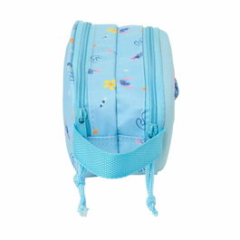 SAFTA - Portatodo 3D Stitch Disney - Sac avec deux compartiments à fermeture éclair - Poignée latérale - Dimensions 21x6x8 cm