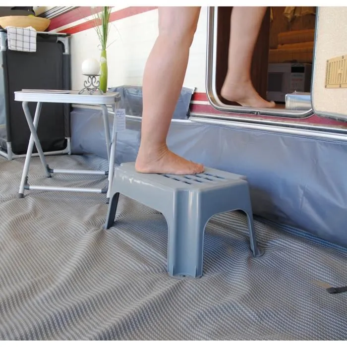 Optima Marchepied Fixe pour Véhicule de Loisirs, Polypropylène Renforcé Surface Antidérapante, 420 x 240 x 280 mm, Charge Max. 150 kg