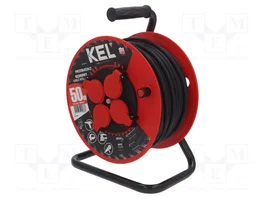 KEL Rallonge réseau H05RR-F 3G1,5mm2 50m à tambour