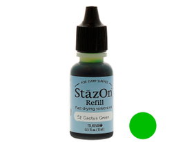 Tsukineko STAZON Encre de recharge Vert cactus 15ml
