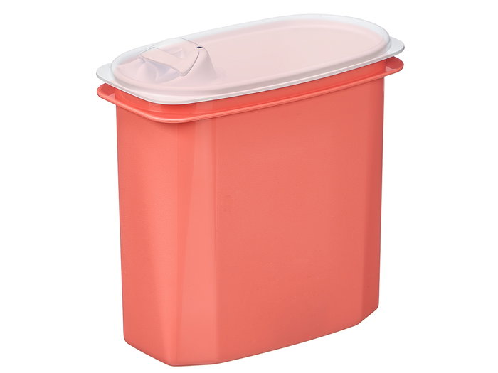 LEKNES Porte gazpacho en plastique rouge avec couvercle transparent 2L