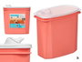 LEKNES Porte gazpacho en plastique rouge avec couvercle transparent 2L