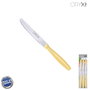 ORYX Couteau de table Etna jaune, lame dentelée 10 cm (Lot de 6) de l'acier inoxydable