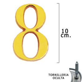 WOLFPACK LINEA PROFESIONAL Chiffre 8 en laiton 10 cm avec vis