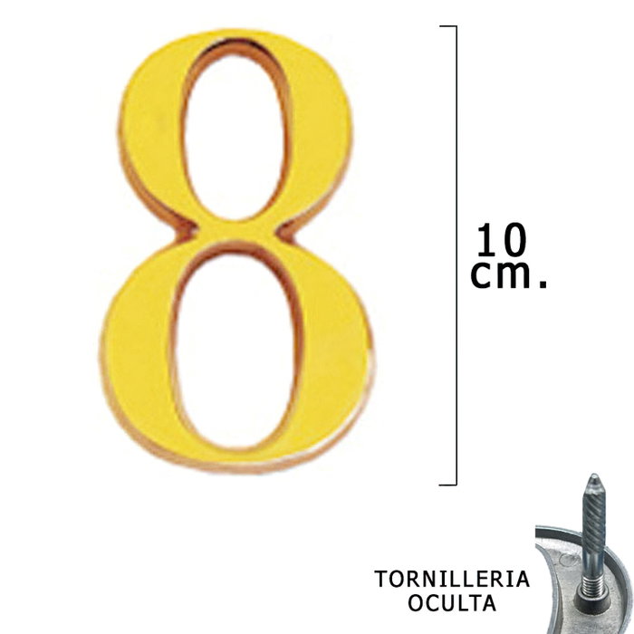 WOLFPACK LINEA PROFESIONAL Chiffre 8 en laiton 10 cm avec vis WOLFPACK LINEA PROFESIONAL Chiffre 8 en laiton 10 cm avec vis