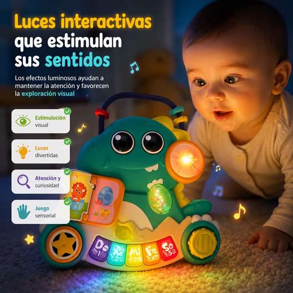 Hola Orgue musical Dinosaurio 2 en 1 avec lumières et sons