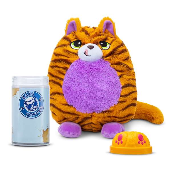 Bizak - Peluche Gatos Mimimiau 24 cm, chat peluche interactif qui adore se faufiler partout - Modèles assortis
