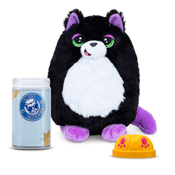 Bizak - Peluche Gatos Mimimiau 24 cm, chat peluche interactif qui adore se faufiler partout - Modèles assortis