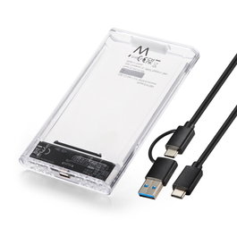 Ewent EW7064 Carcasse USB 3.2 Gen1 pour SSD 2.5 pouces - externe HDD/SSD SATA, USB-C/USB-A, sans outils