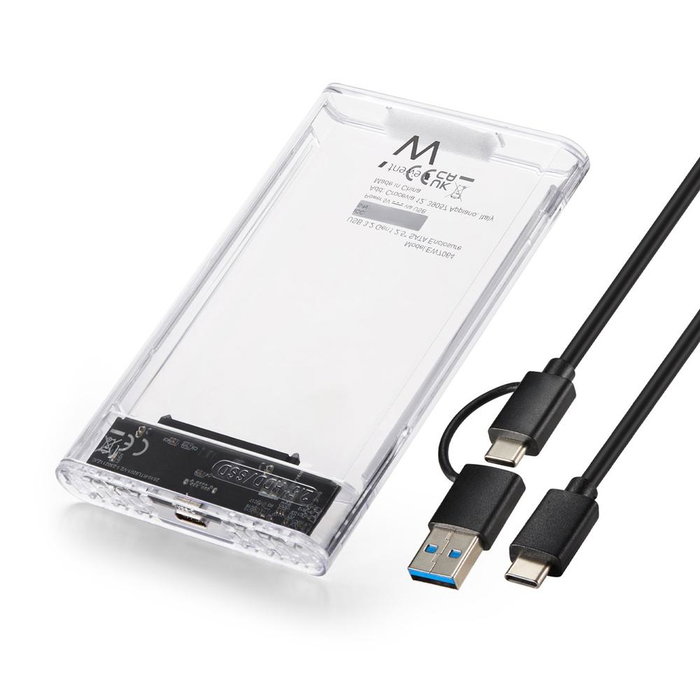 Ewent EW7064 Carcasse USB 3.2 Gen1 pour SSD 2.5 pouces - externe HDD/SSD SATA, USB-C/USB-A, sans outils Ewent EW7064 Carcasse USB 3.2 Gen1 pour SSD 2.5 pouces - externe HDD/SSD SATA, USB-C/USB-A, sans outils