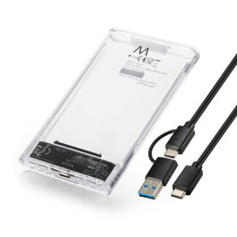 Ewent EW7064 Boîtier externe transparent pour SSD/HDD 2,5 pouces