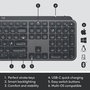 Logitech Combo MX Keys pour Professionnel - Ensemble Clavier et Souris sans fil avec Layout ESP (Clavier ESP), Retroéclairage, Logi Bolt, MX Master 3S, Graphite - Version Graphite