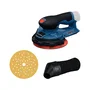 Bosch Professional Ponceuse excentrique sans fil 12V GEX 12V-150-3, 150 mm, avec feuilles abrasives G120, bague et sac de ponçage